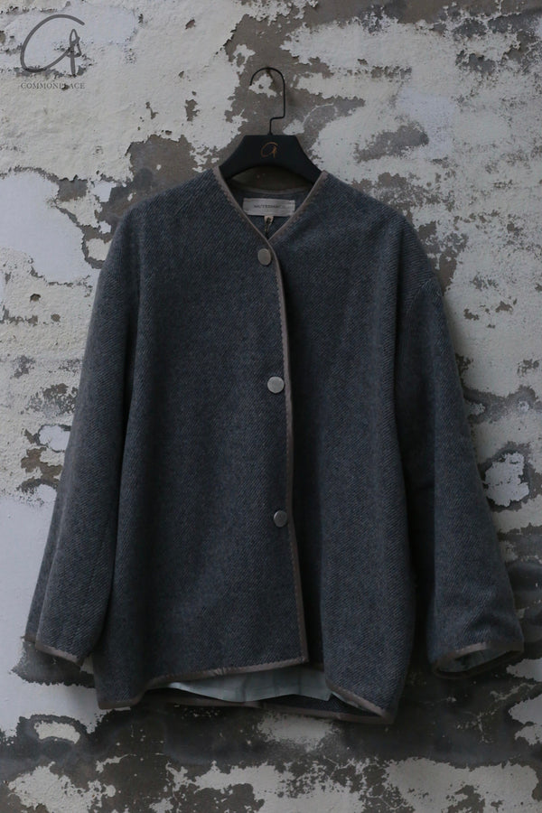Mutedance 24 Autumn/Winter Collarless Button-Down Jacket MD-MD24FW21-GRAY MD24FW21 MD24FW22